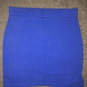 blue mini skirt